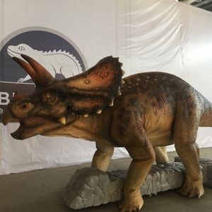 Con thằn lằn màu xanh Robot nóng bán cử động đi Bộ khủng long đi xe trẻ em vui chơi giải trí Công Viên Điều khiển từ xa Triceratops đi xe - Product Image 6