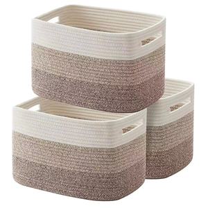 Large Natural Cotton Rope <strong>Basket</strong> Woven Storage <strong>Basket</strong> <strong>for</strong> <strong>Blanket</strong> Toys Pillow <strong>Basket</strong> - Product Image 1