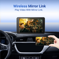 Caméra de tableau de bord portable OEM 1080p 10 pouces IPS à double objectif avec CarPlay et Android Auto intégrés, Wi-Fi, vision nocturne et caméra de recul