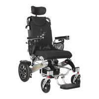 Fauteuil roulant électrique ultra-léger de 9.8kg avec batterie au lithium 10A 12A 20A en alliage d'aluminium, léger et pliable