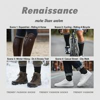 Chaussettes de compression pour jeunes avec logo personnalisé OEM, douces, à compression graduée, hauteur genou, pour cyclisme, équitation, randonnée, athlétisme, séchage rapide, respirantes, pour hommes