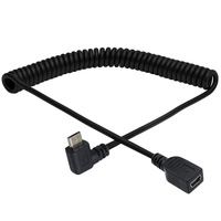 Câble adaptateur Micro USB mâle vers Mini femelle, convertisseur coudé à 90 degrés, 4 angles, 1 pièce