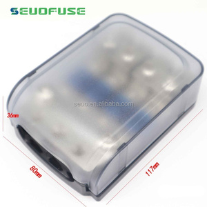 Borne de distribution d'alimentation audio pour voiture Bloc de fusibles 60A 4 entrées <span class=keywords><strong>3</strong></span> sorties Porte-fusible ANL avec couvercle anti-poussière - Product Image 3