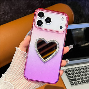 Cover per Cellulare con Effetto <span class=keywords><strong>Specchio</strong></span> Glitterato e Sfumatura Morbida per iPhone X 11 12 13 14 15 Pro Max 16 17 Air 17 Pro - Product Image 4