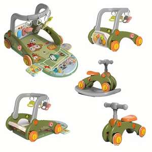 Juguete de Actividades 5 en 1 para Bebés, Tapete de Juego con Caballito Mecedor de Dibujos Animados, Piano de Pedales, <span class=keywords><strong>Gimnasio</strong></span> Multifuncional, Juguetes Musicales de Aprendizaje para Niños - Product Image 5