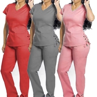 Uniforme Médico Hospitalario de Poliéster y Algodón Tejido, Ropa de Trabajo Antifluidos para Anatomía, Tallas Personalizadas, Manga Corta, Detección de Agujas, Sin Costuras