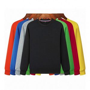 Sweat-shirts et sweats à capuche unis à épaules tombantes pour le sport et le streetwear, pour femmes et hommes, col rond - Product Image 3