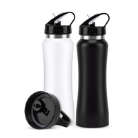 Logotipo de marca impreso personalizable Botella 500ml de agua deportiva térmica con aislamiento de acero inoxidable de metal de doble pared