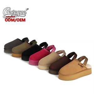 Plate-forme demi-frag augmentant la hauteur de haute qualité sabots pour femmes lacets réglables pantoufles doublées de polaire UGGS pour femmes - Product Image 5