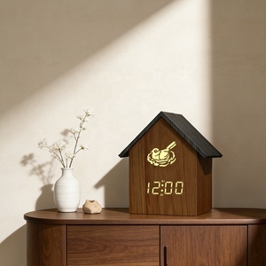 Horloge à <span class=keywords><strong>coucou</strong></span> numérique LED moderne avec sonnerie horaire, affichage à motif nature morte, alimentée par piles, pour salon <span class=keywords><strong>et</strong></span> cuisine - Product Image 3