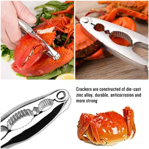 Seafood Tools Seafood Tools Lobster Crackers Crab Crackers Nut Crackers Tool With Heavy Duty Chrome Plated Zinc Alloy