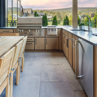 Charnière de robinet de cuisine extérieure en acier inoxydable de haute qualité salle à manger nouveau design patio de barbecue modulaire pour une utilisation en appartement