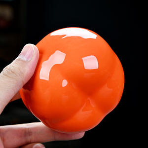 Recipiente de Cerámica para Té con Forma de Caqui, Pequeño, Redondo y Hermético, Juego de Regalo para Bodas - Product Image 3