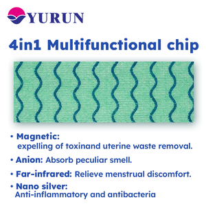 Protection du <span class=keywords><strong>cycle</strong></span> <span class=keywords><strong>menstruel</strong></span> hypoallergénique non parfumée Coussinets menstruels écologiques à puce anionique pour adolescentes - Product Image 6