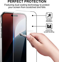 Pack 5-en-1 : Coque Magnétique HD Transparente avec 2 Protections d'Objectif et d'Écran en Verre Trempé pour iPhone 17, 15, 16, 14, Air, Plus