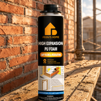 Mousse polyuréthane haute expansion FEIDU'S HOME 750ml/300ml, mastic professionnel pour le remplissage des joints et l'isolation des portes et fenêtres