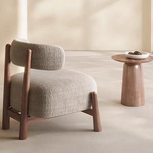 Sillón Individual Minimalista Moderno, Tapizado, de Madera Maciza, para Sala de Estar, Mueble de Descanso, Como se Conoce Bien, de Estilo Contemporáneo - Product Image 3