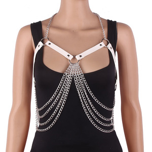 Womens Bra Top Estilo Design Moda Laser Couro Colorido Lingerie Sexy Pendurar um Pescoço Cupless Oco Out Bra Top - Product Image 1