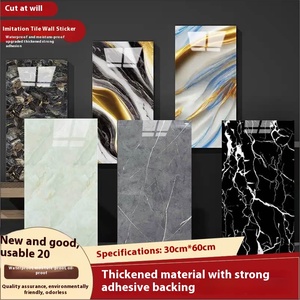 Autocollants muraux en PVC géométriques 3D en marbre modernes, imperméables, résistants à l'humidité, ignifuges et autocollants pour la <span class=keywords><strong>cuisine</strong></span> et le salon - Product Image 2