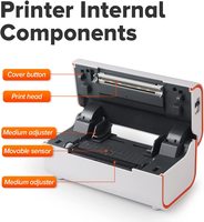 Imprimante d'étiquettes d'expédition thermique Portable 4x6 100x150 avec usb blue tooth
