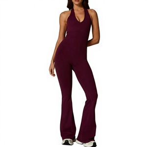 <span class=keywords><strong>Tuta</strong></span> Yoga Senza Cuciture Stile Europeo-Americano, Sexy con Schiena Scoperta e Pantaloni Lunghi, Abbigliamento Sportivo Fitness per Donna - Product Image 2
