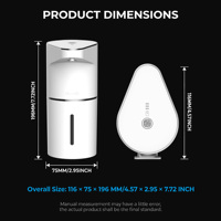 Distributeur de savon automatique mural sans contact à capteur, pour mousse ou liquide, idéal pour les mains, la vaisselle, la cuisine, l'hôtel, l'extérieur, la salle de bain, avec pompe et bouteille