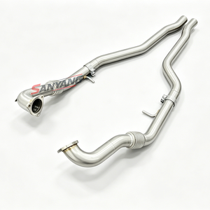 Tuyau d'échappement sport haute performance pour <span class=keywords><strong>Audi</strong></span> <span class=keywords><strong>S4</strong></span> S5 B8 B8.5 B9 3.0t, en acier inoxydable poli, <span class=keywords><strong>prix</strong></span> usine - Product Image 5