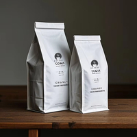 Sacs en papier personnalisés avec logo, durables, 250g 500g, qualité alimentaire, imprimés en héliogravure, avec fermeture éclair et valve, pour café en grains, lait et gelée