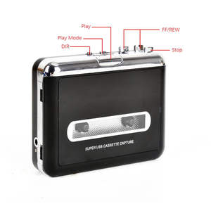 Lecteur de cassettes portable sans fil avec haut-parleur intégré, enregistreur compact, casque audio, convertisseur de cassette en MP3 - Product Image 5