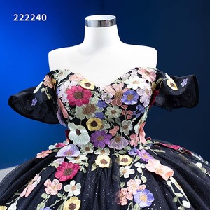 RSM222240 Vestido de Noche Formal con Estampado Floral, Manga Corta, para Fiesta, Graduación, Baile de Gala - Product Image 2