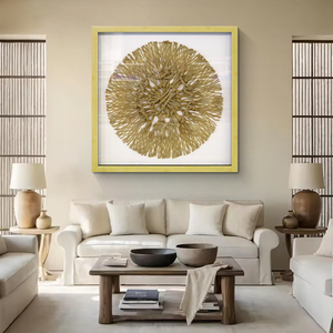 Bán buôn tùy chỉnh hiện đại trừu tượng tay dệt quanh co tường treo tác phẩm nghệ thuật thủy tinh phòng khách 3D tường nghệ thuật sơn tường - Product Image 4