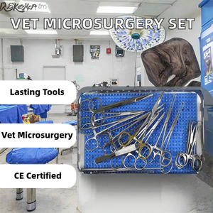 Juego de Instrumentos Quirúrgicos para Microcirugía Veterinaria de Tejidos Blandos, Manual, Certificado por MOL y AMRID SURGICAL - Product Image 2