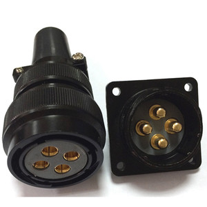 Conector Circular CSP Y36M-4TK, Carcasa de Aluminio, Latón Chapado en Oro, Conector de Aviación Serie YSM - Product Image 1