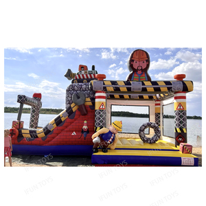 <span class=keywords><strong>Bob</strong></span> các <span class=keywords><strong>Builder</strong></span> Combo nhảy lâu đài với Slide Inflatable bouncy nhà xây dựng trang web cho trẻ em - Product Image 1