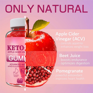 Gummies Keto ACV à Marque Blanche avec Poudre de Vinaigre de Cidre de Pomme et Poudre de Jus de Grenade pour Accélérer les Réactions Chimiques - Product Image 3