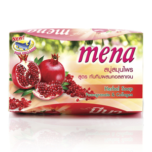 สบู่สมุนไพรเมนา ทับทิม คอลลาเจน บาร์ ไวท์เทนนิ่ง บอดี้ บาธ - Product Image 4