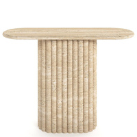 Table console longue en marbre OEM pour la maison, meubles élégants et simples, table en pierre