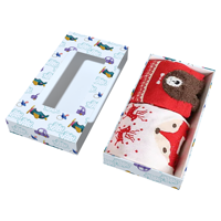 Boîtes de sous-vêtements de chaussettes pliantes en carton avec fenêtre en PVC pour chaussette de sous-vêtements petite boîte d'emballage cadeau