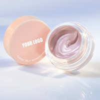 Juicy Pang Glossy Mineral Jelly Highlighter Corps Visage Highlight Private Label Shimmer Waterproof Liquid Vegan Long Lasting