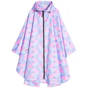 Waterproof And Breathable Pu Plastic Sports Child Rain Jacket Women Poncho Raincoat For Kids Oem