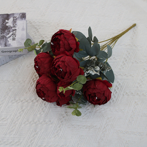 Ramo Grande de Flores Artificiales de Peonía en Forma de Corazón, Estilo Europeo Retro JMD-260, Decoración Interior para Tiendas, Venta al Por Mayor - Product Image 6