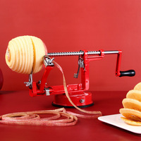 Éplucheur de pommes manuel en métal, gadget ménager multifonctionnel 3-en-1, trancheuse à fruits à manivelle
