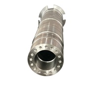 Arbre de machine forgé monobloc Haiyuan sur mesure 4140/4340/42CrMo avec trous de bride, trempé et recuit par traitement thermique, fabriqué à Henan