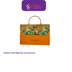 Cajas de Papel Kraft Rígido Hechas a Mano en Vietnam, Reciclables, Biodegradables, Personalizables OEM, con Estampado en Relieve y Laminación Mate - Product Image 1