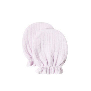 Gants en gaze anti-griffures pour nouveau-nés printemps-automne, à simple couche, avec poignets élastiques, vente en gros - Product Image 5