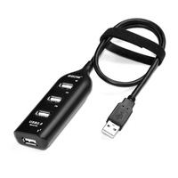 Kabel HUB panjang FE1.1S Chip 4 Port Splitter USB2.0 Hub Adapter 4 in 1 USB Hub untuk PC komputer 1.5M3M5M10M