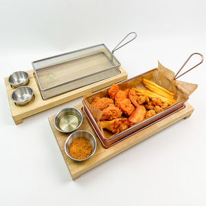 Platos de servicio de madera de primera calidad, vajilla Natural, bandeja de comedor para bocadillos, ensaladas, queso, hamburguesas, aperitivos - Product Image 1