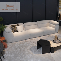 Ensemble de canapés modulaires d'angle BLAINE Original 255, style nordique moderne, en tissu blanc, pour appartement et villa, garantie de 3 ans