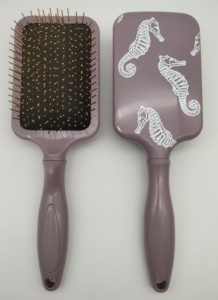 Cepillo Desenredante de <span class=keywords><strong>Pelo</strong></span> Grande para Uso Doméstico con Púas de Metal Chapadas en Oro para Cabello Grueso, Rizado, Fino, Largo y <span class=keywords><strong>Corto</strong></span> - Product Image 2