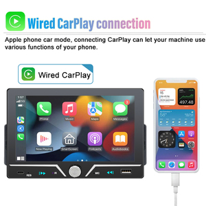 7001cp 7inch duy nhất trục chính trong xe có dây Carplay 1din đài phát thanh xe MP5 Máy nghe nhạc Carplay Android tự động gương liên kết Xe Máy nghe nhạc - Product Image 2